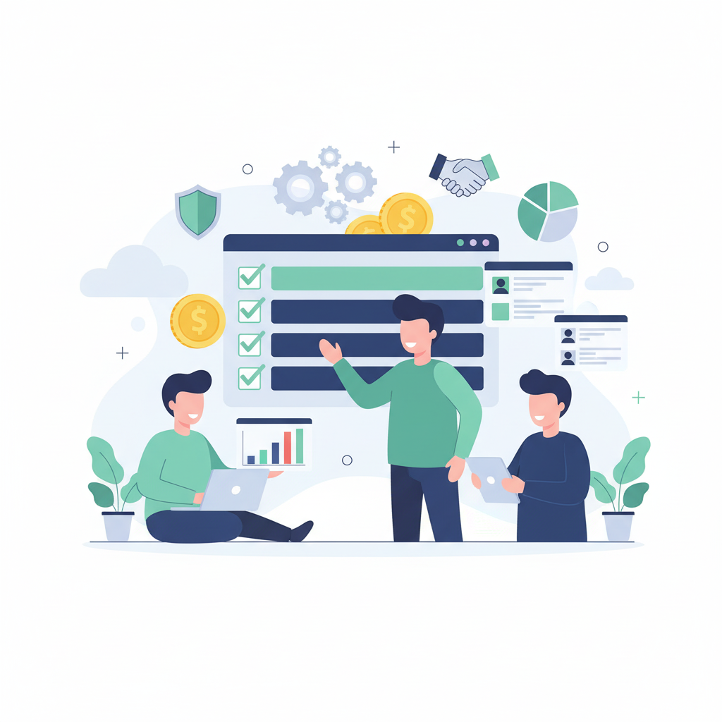 Graphic representation of vendor evaluation framework and selection criteria for technology outsourcing partners