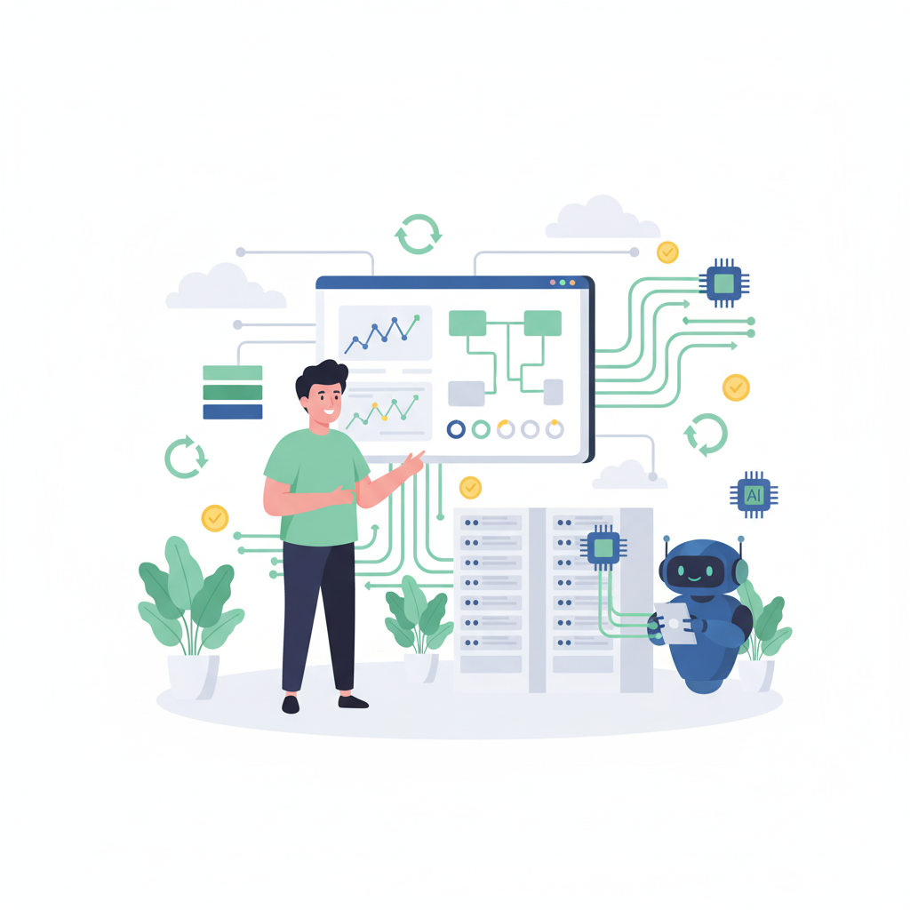 Graphic representation of MLOps and AI Operations for Smart Data Systems