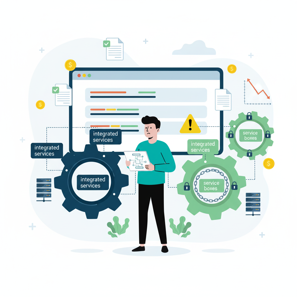 Graphic representation of API integration complexity and vendor lock-in mechanisms