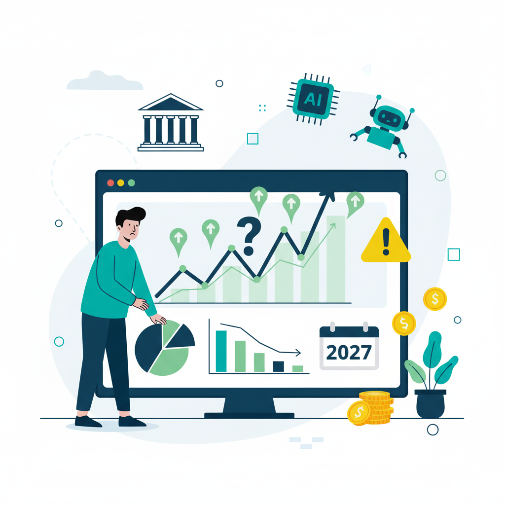 Graphic representation of the topic AI Bubble Risk Assessment and Market Timing
