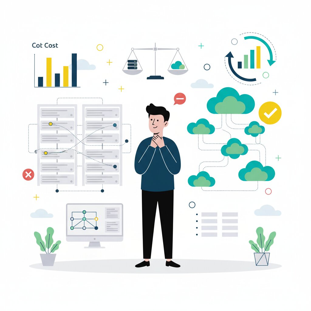 Graphic representation of the topic Cloud vs On-Premises Virtualisation - Making the Right Infrastructure Decision After VMware
