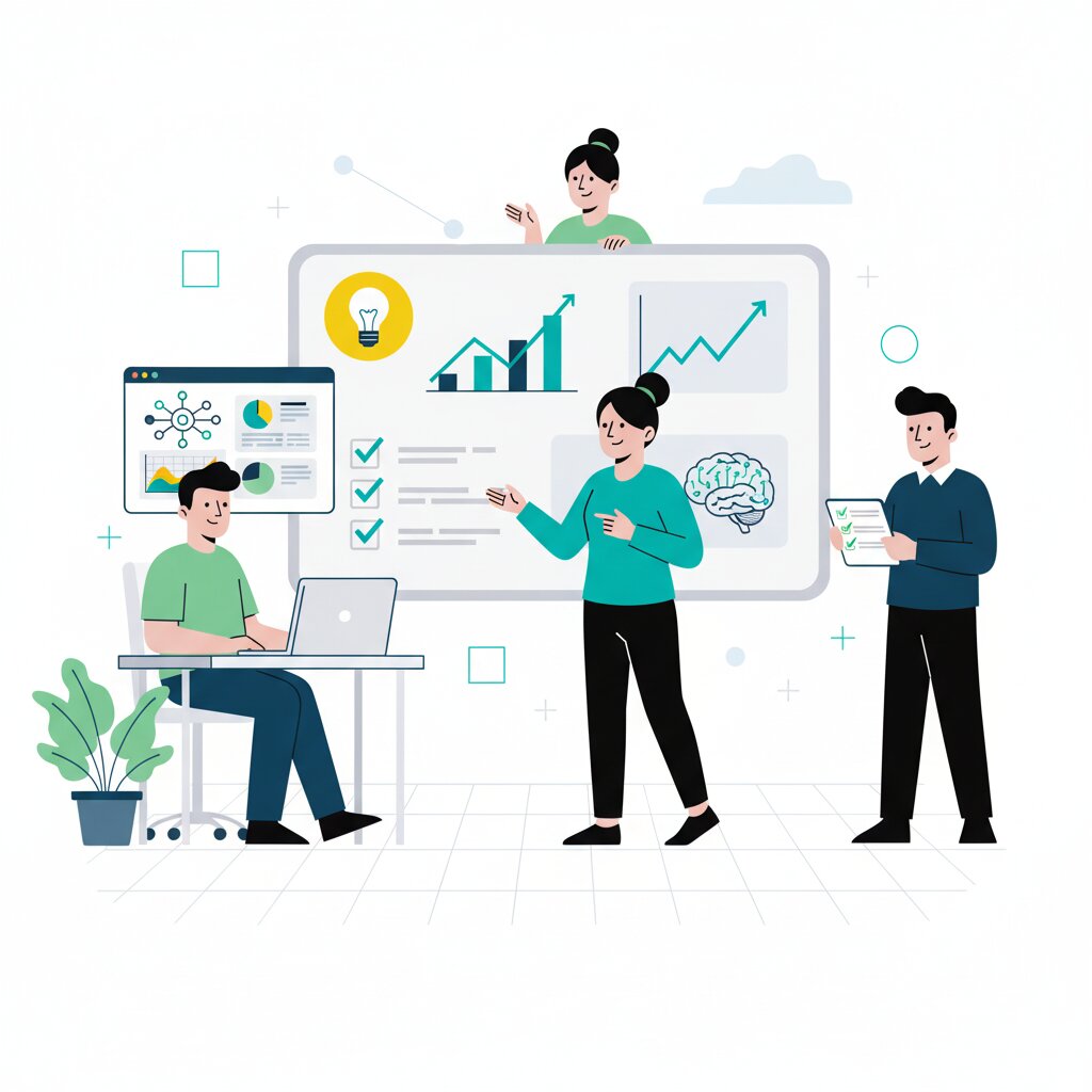 Graphic representation of the topic Building AI Capability Through Team Training