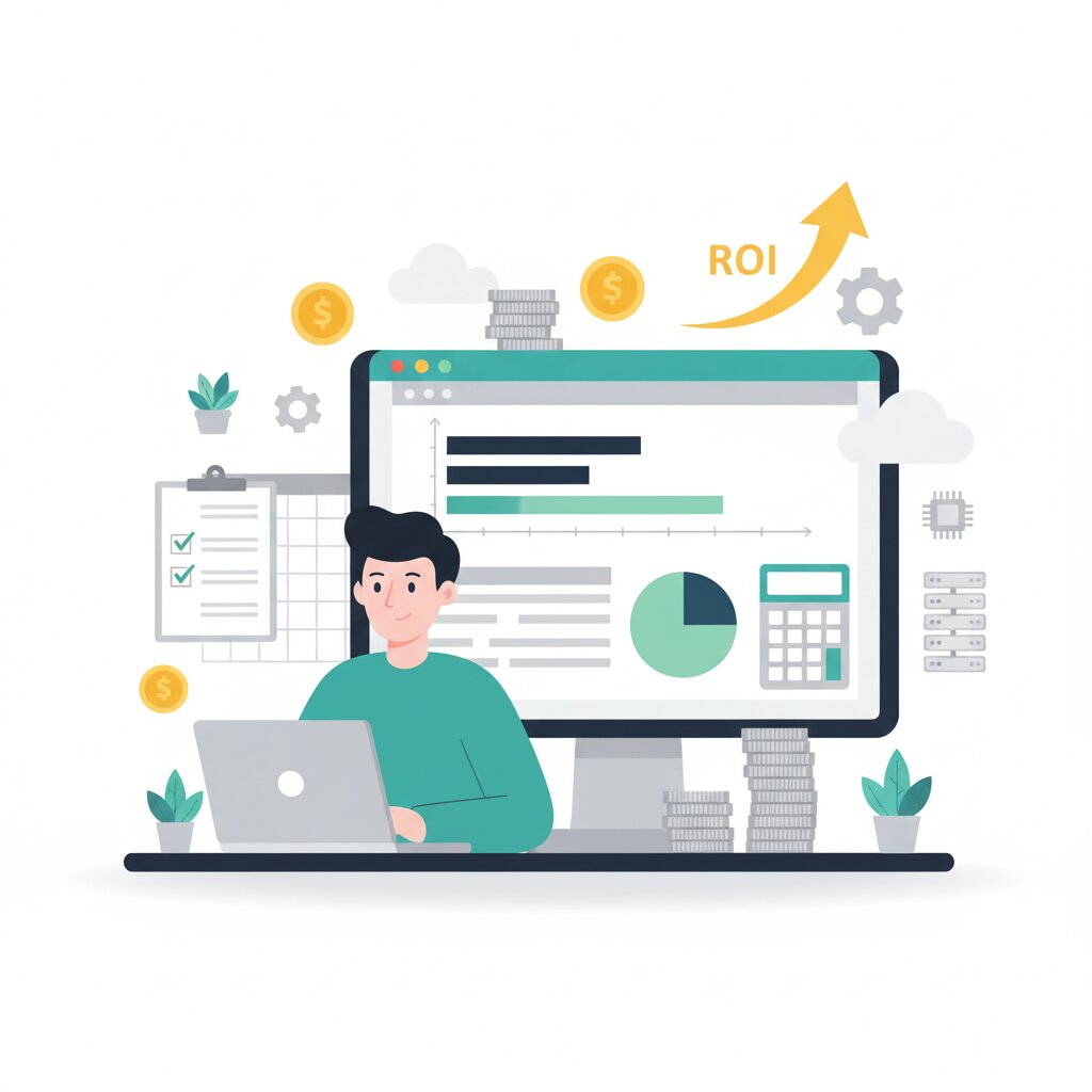 Graphic representation of the topic AI Total Cost of Ownership and ROI Measurement