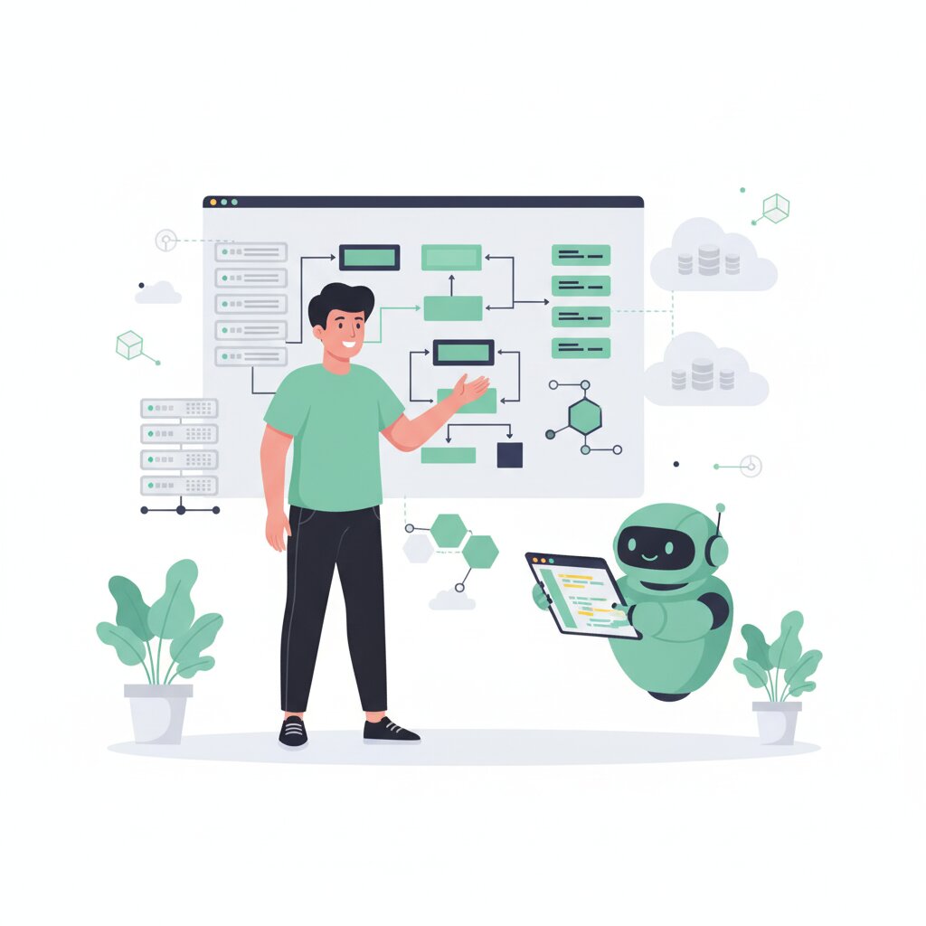 Graphic representation of the topic AI Implementation Architecture and Deployment