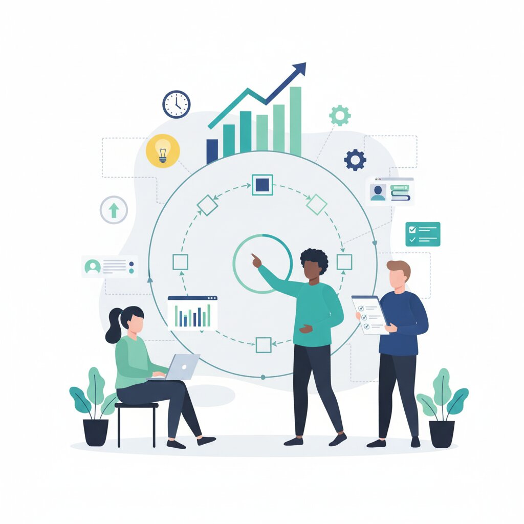 Graphic representation of the topic AI Organisational Readiness and Change Management