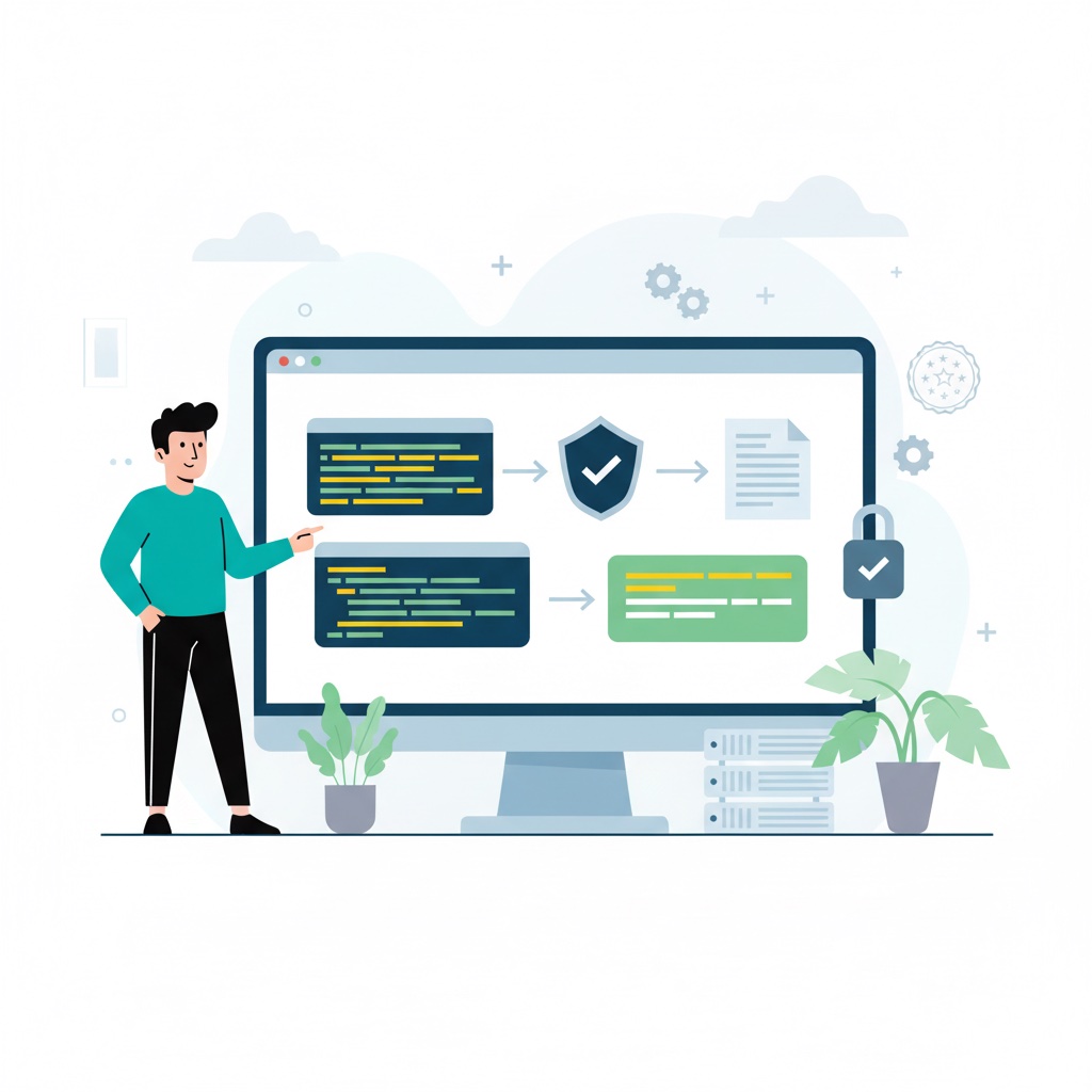 Graphic representation of the topic Software Supply Chain Security