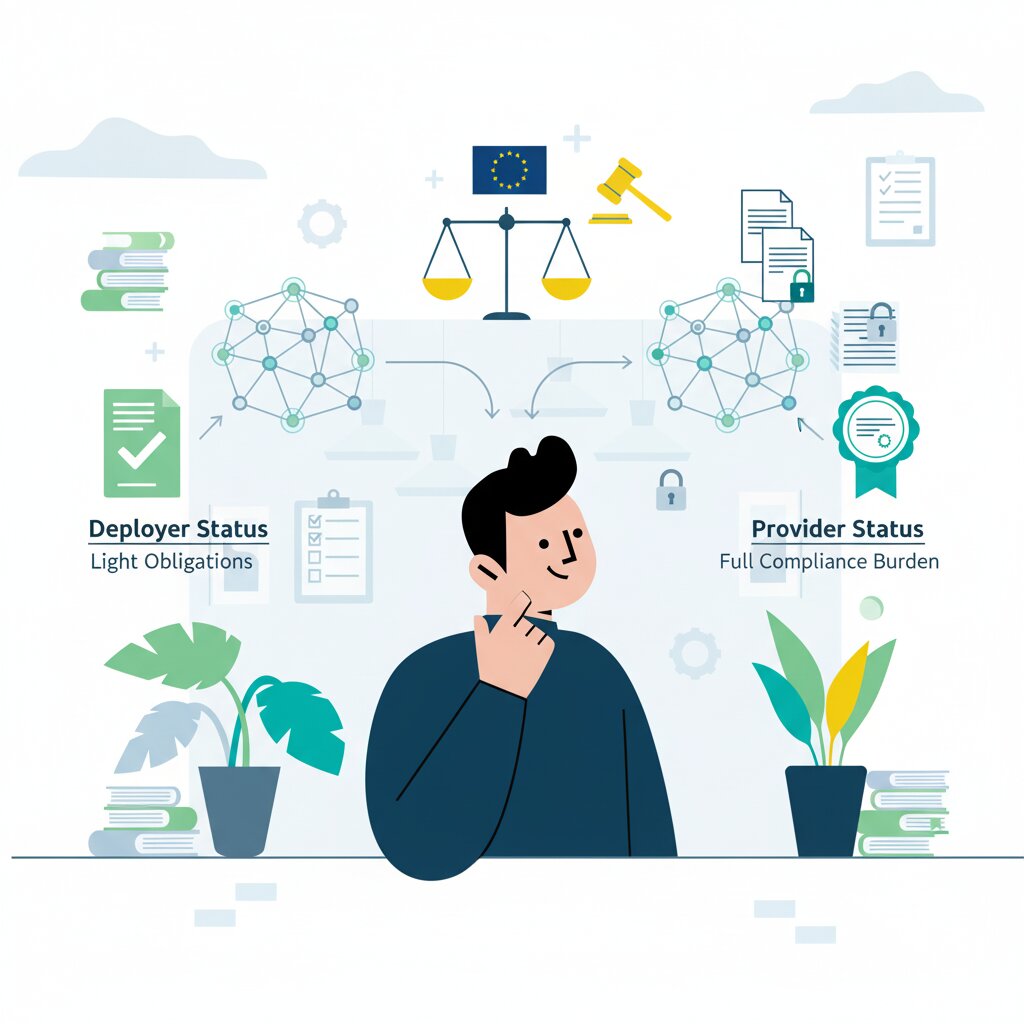 Graphic representation of the topic Fine-Tuning Foundation Models Under the EU AI Act - When Customisation Triggers Provider Obligations