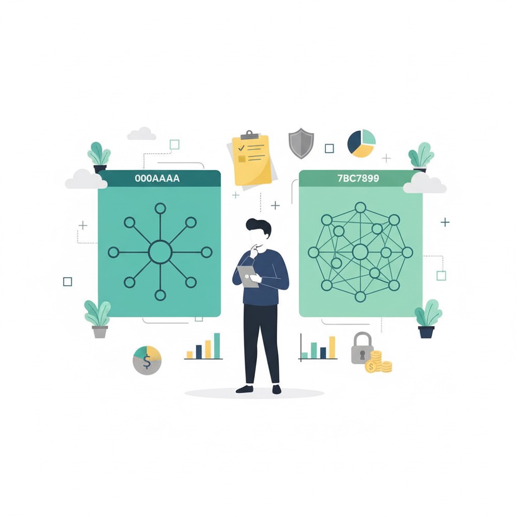 Graphic representation of evaluating centralised versus decentralised social platforms