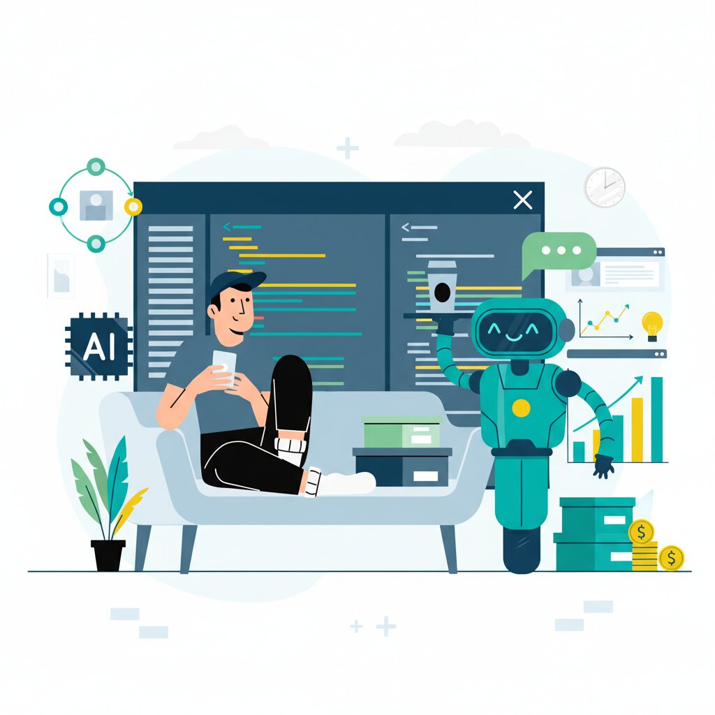 Graphic representation of the topic AI as Solo Founder Productivity Multiplier: Tools, Workflows, and Real ROI