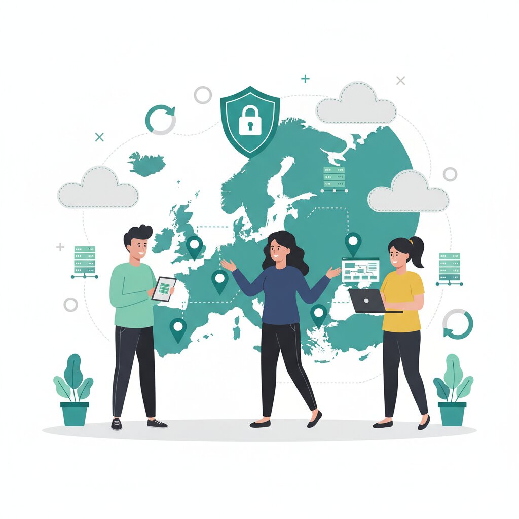 Graphic representation of the topic What Digital Sovereignty Means and Why European Technology Independence Matters