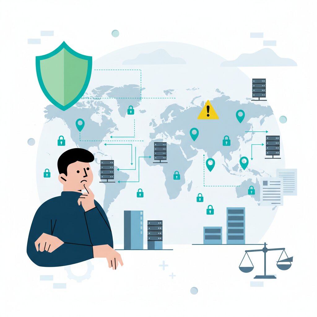 Graphic representation of the topic Evaluating CLOUD Act Exposure and Geopolitical Risks in Technology Platform Dependencies