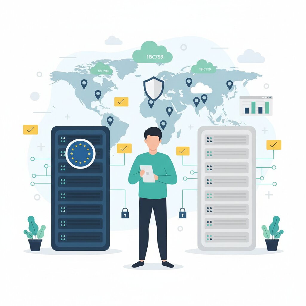 Graphic representation of the topic Comparing European Cloud Providers and Open Source Alternatives to US Platforms
