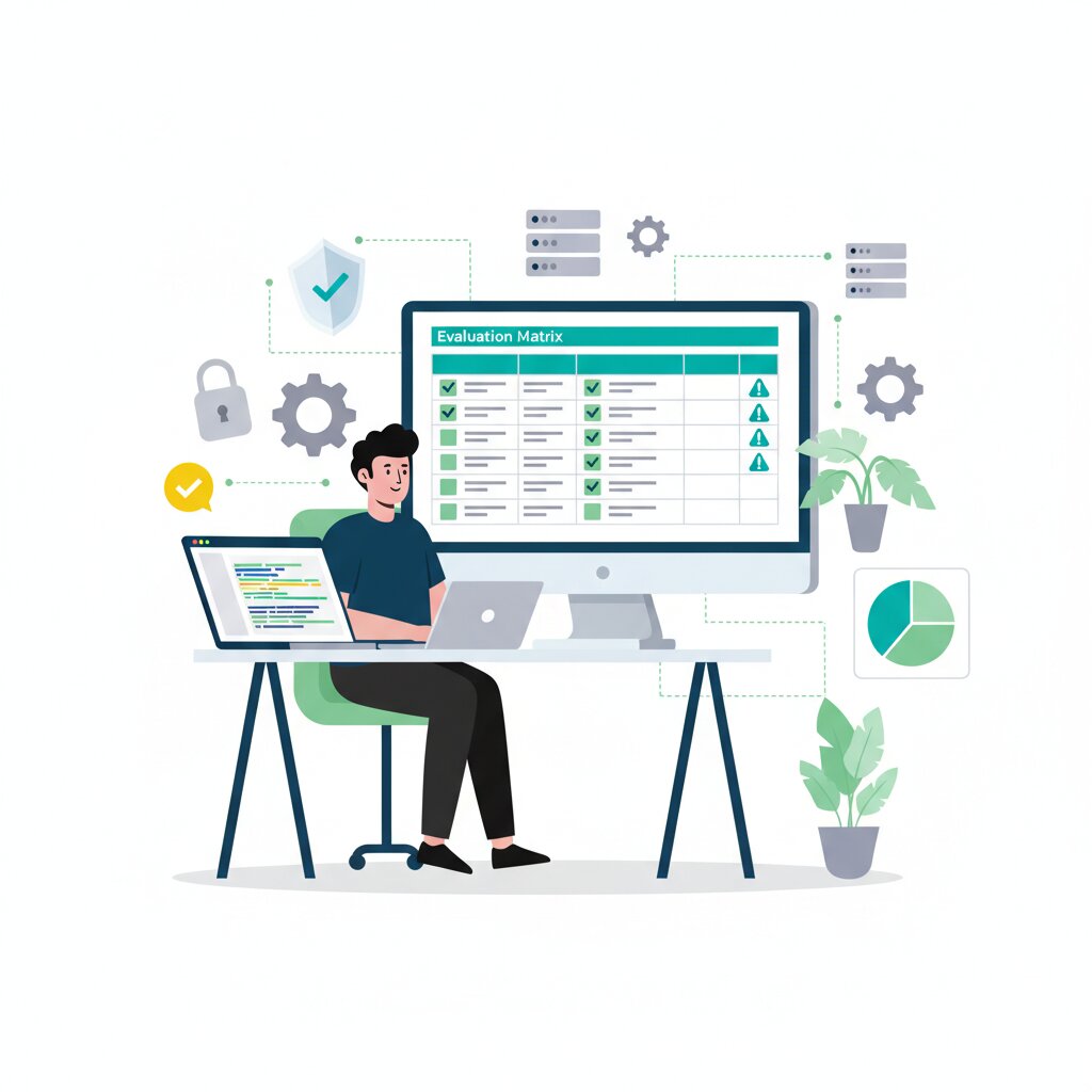 Graphic representation of the topic Technical Evaluation Framework for Selecting Employee Monitoring Vendors and Avoiding Red Flags