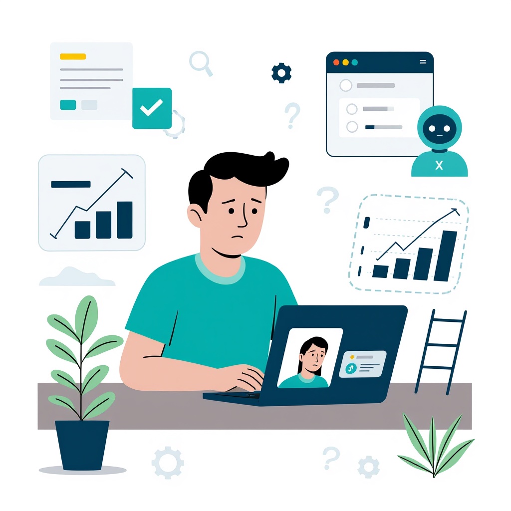 Graphic representation of the topic The Workforce Cost of AI Interview Tools - Skills Gaps, False Hires, and Career Pipeline Disruption