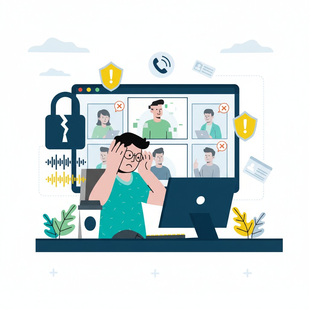 Graphic representation of AI voice cloning and deepfake technology