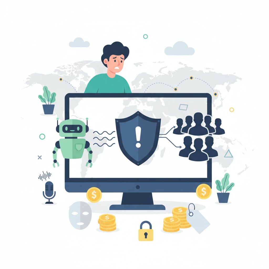 Graphic representation of AI-enabled fraud economics showing attacker cost stack and synthetic persona infrastructure