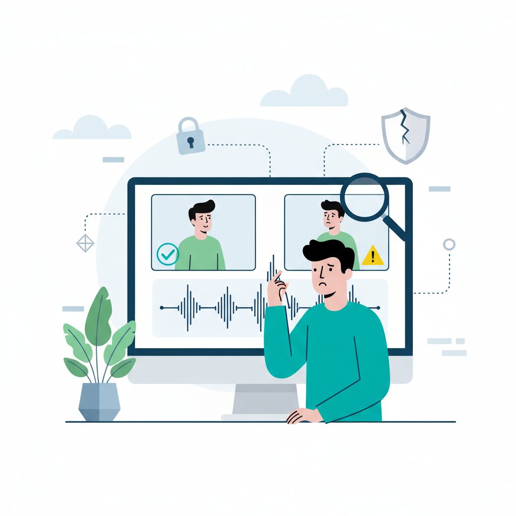 Graphic representation of AI voice cloning and security awareness training limitations