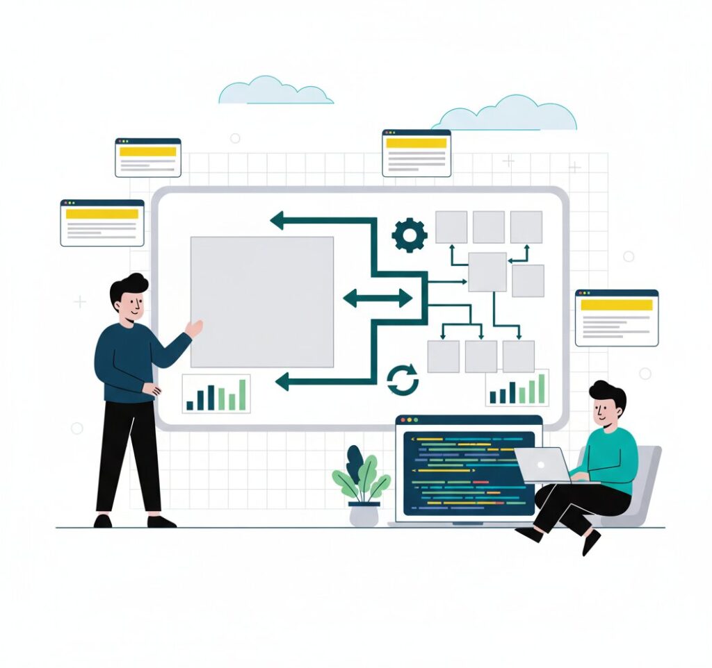 Graphic representation of the topic Is Monolithic ERP Architecturally Obsolete and What the SAP Crisis Signals About Enterprise Software