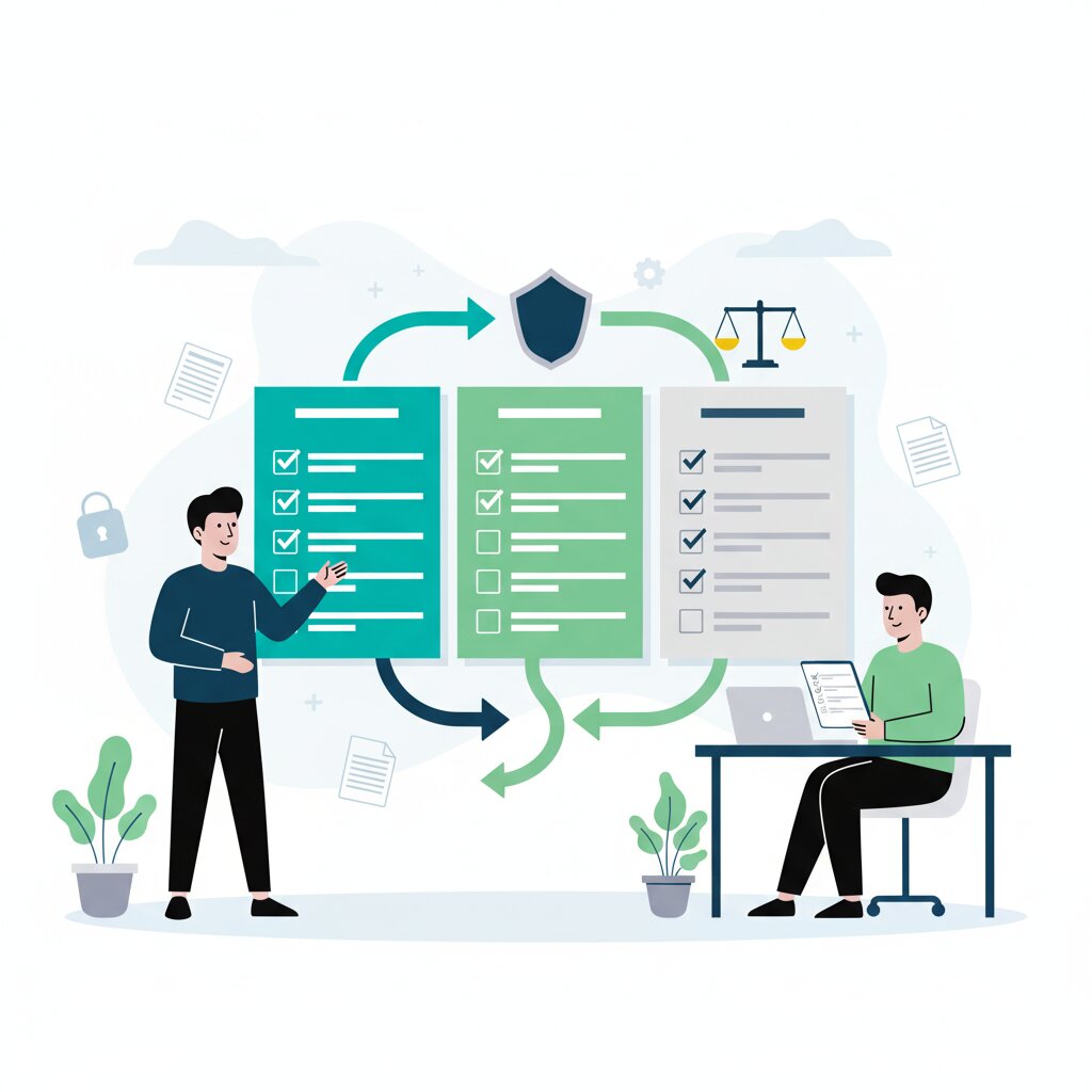 Graphic representation of the topic What the EU AI Act NIST and ISO 42001 Actually Require Organisations to Do