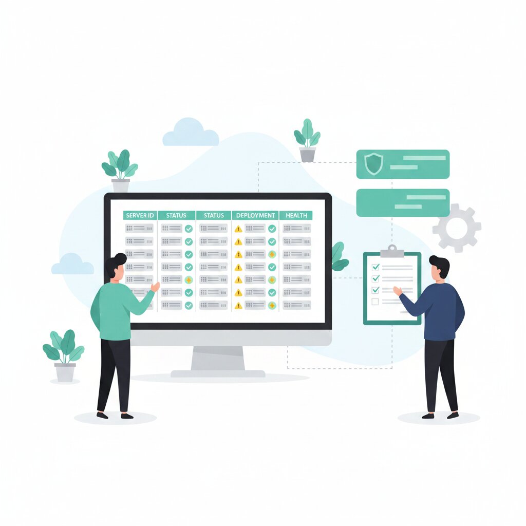 Graphic representation of MCP server infrastructure governance across an engineering organisation