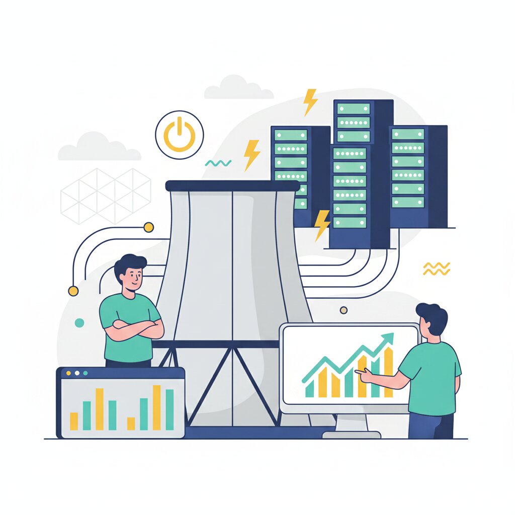 Graphic representation of the topic Nuclear Power's AI Renaissance