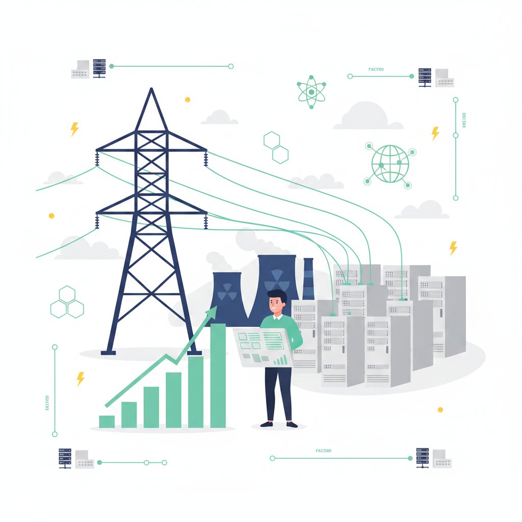 Graphic representation of the topic Nuclear Power's AI Renaissance