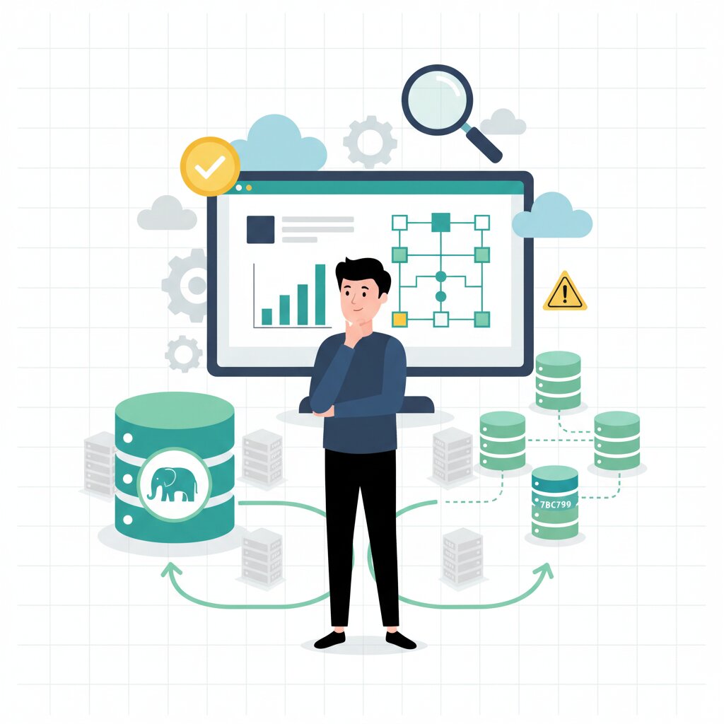 Graphic representation of the topic Postgres as the AI Database: The Consolidation Play