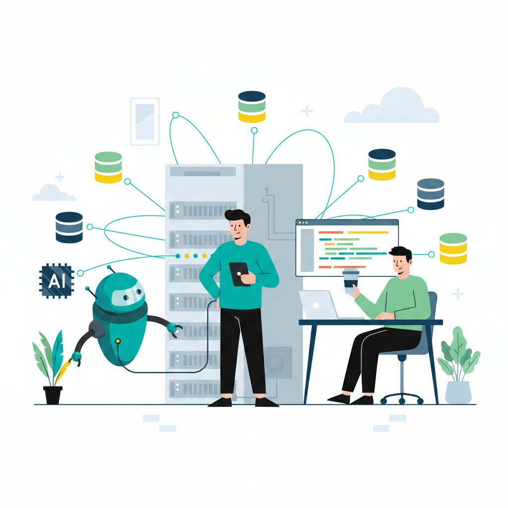 Graphic representation of Postgres as the AI Database consolidation