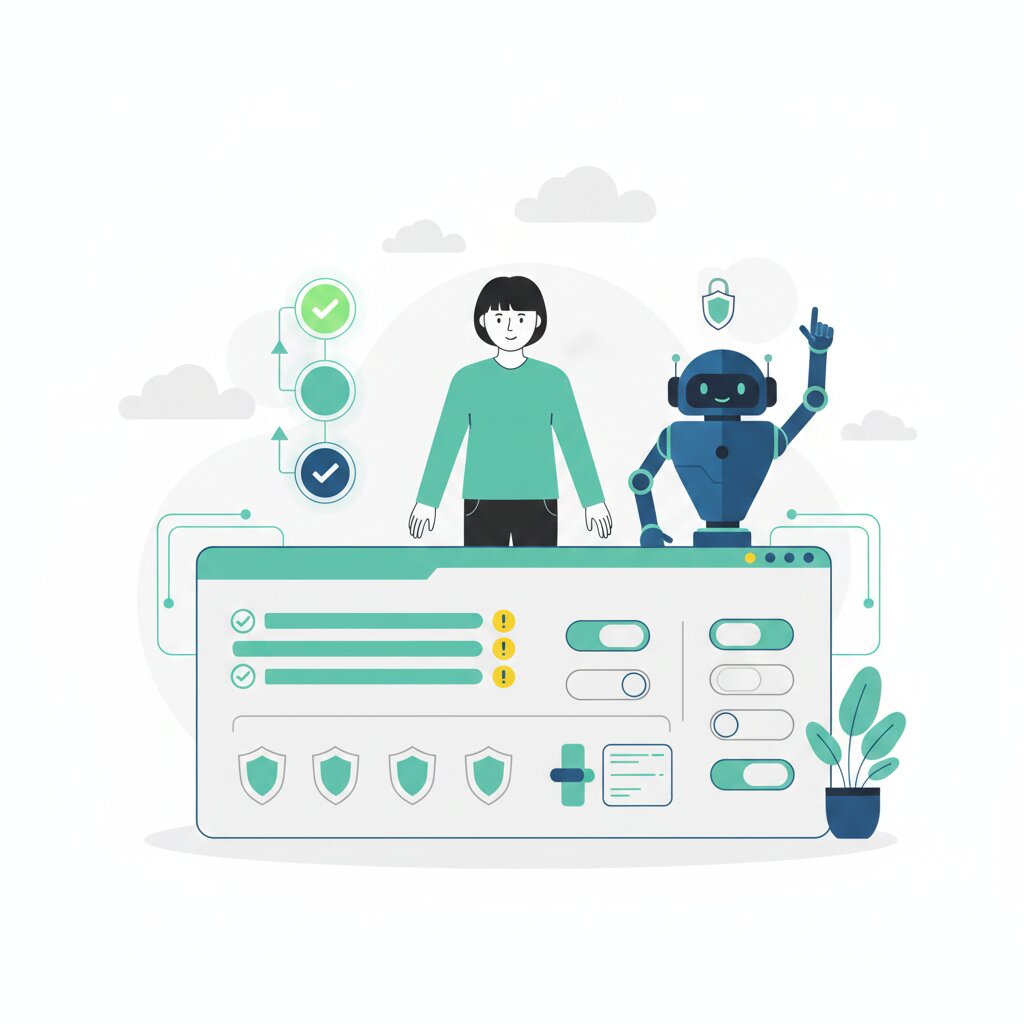 Graphic representation of AI SRE Safety Architecture: Guardrails, Escalation Paths, and Human Control