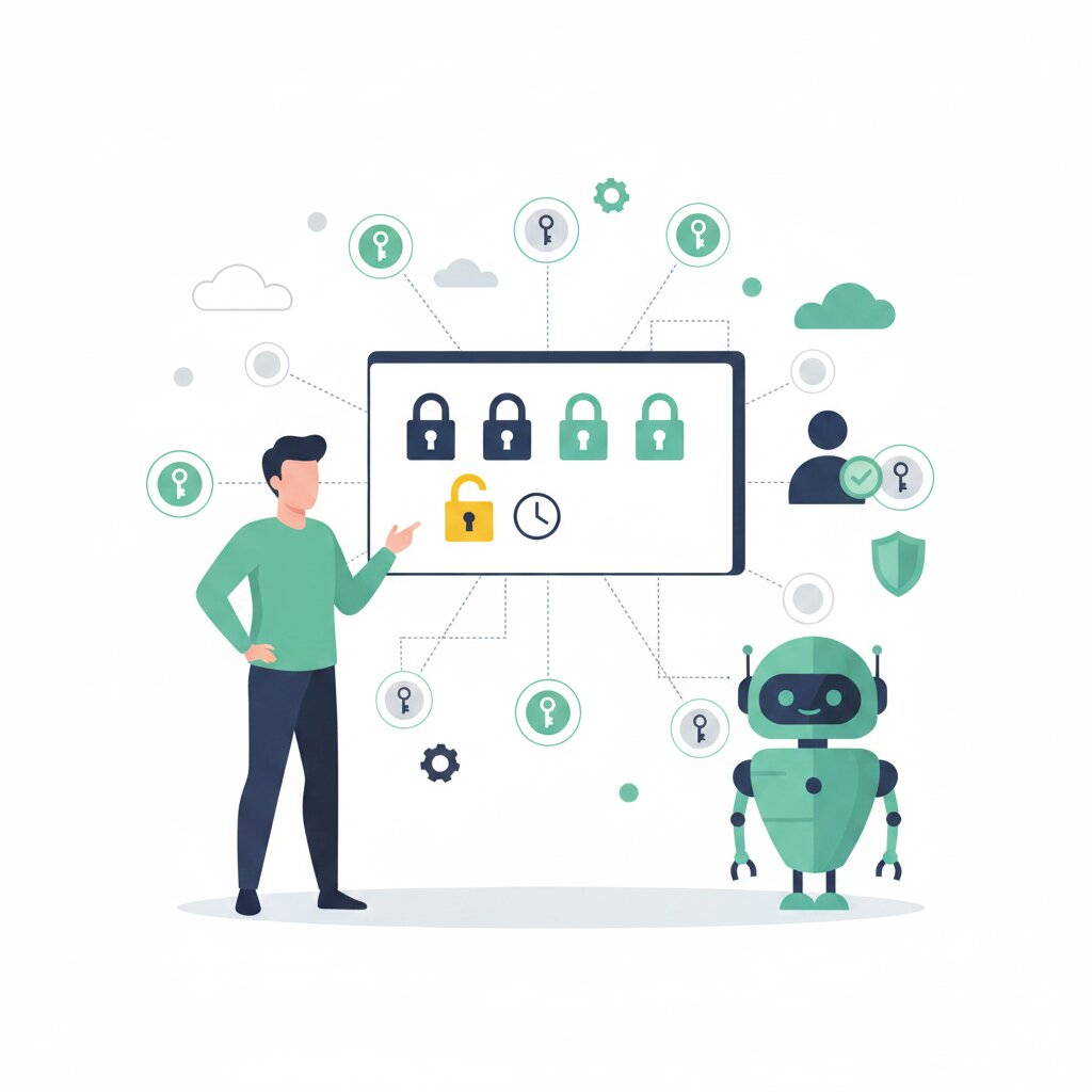 Graphic representation of the topic Zero Standing Privilege Is the New Standard for Securing AI Agent Identities