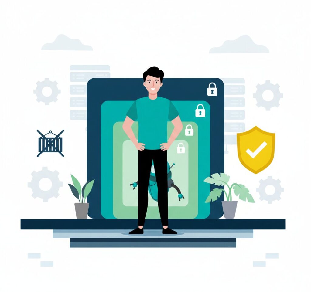 Graphic representation of the topic AI Agent Sandboxing Explained