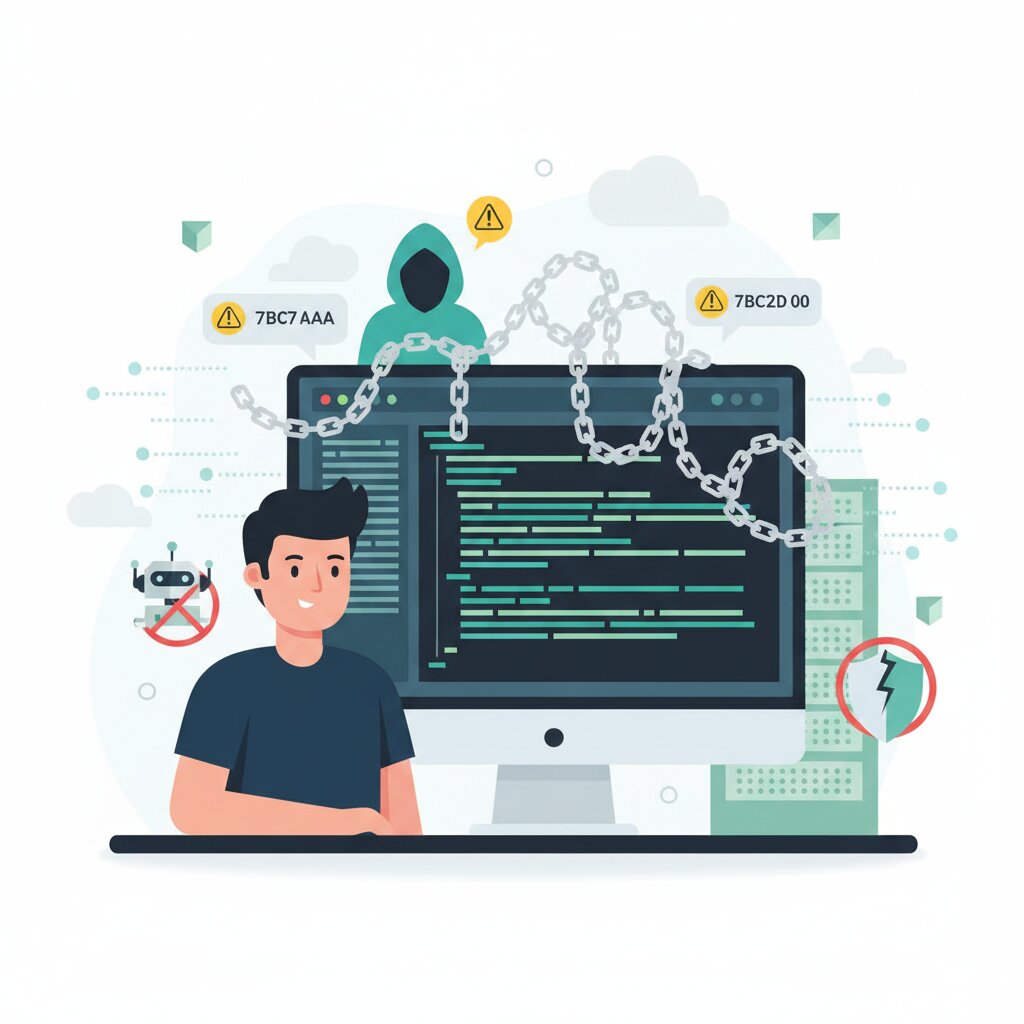 Graphic representation of supply chain prompt injection through developer tooling