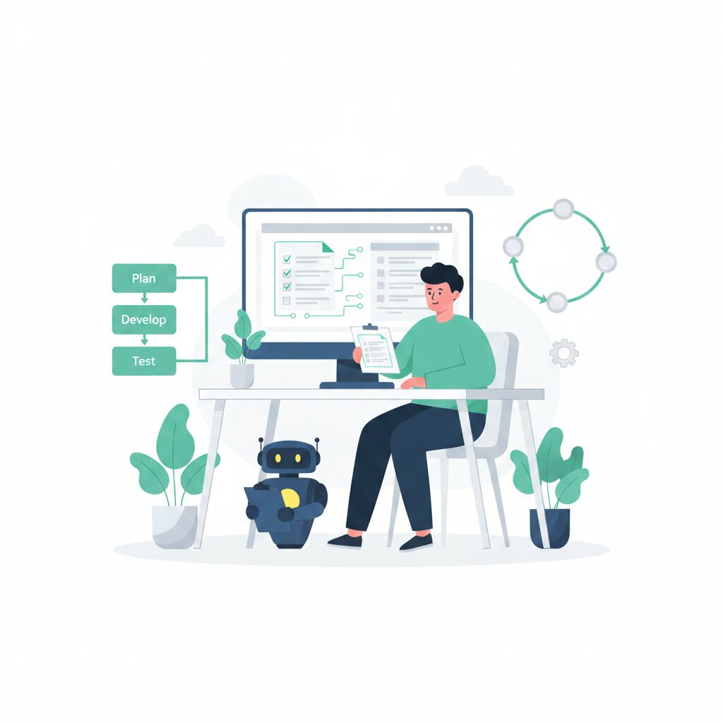 Graphic representation of the topic Spec-Driven Development — the community principle behind spec-as-code