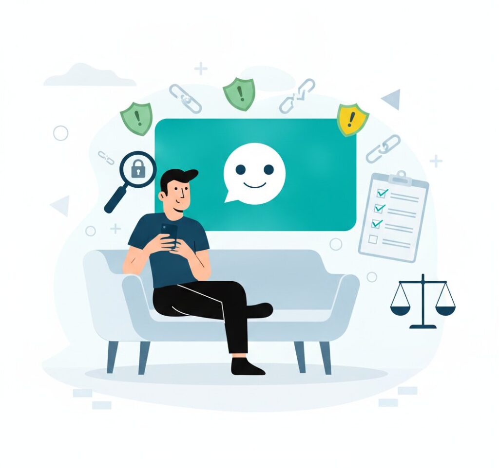 Graphic representation of companionship AI design choices that create legal and safety risk